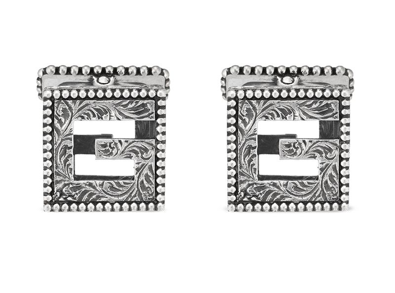 Gucci Silver G Cube YBE552765001 Cufflinks