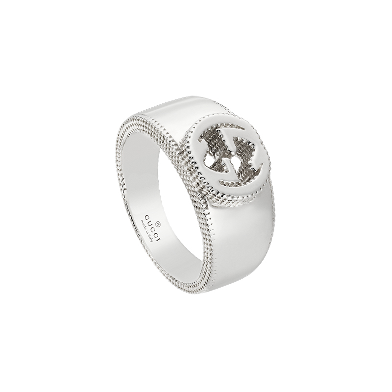 Gucci Silver Interlocking G YBC479228001 Woman Fashion Ring