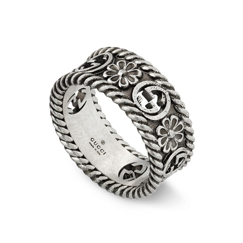 Gucci Silver Interlocking G Fashion Ring YBC577263001 | La Maison Monaco