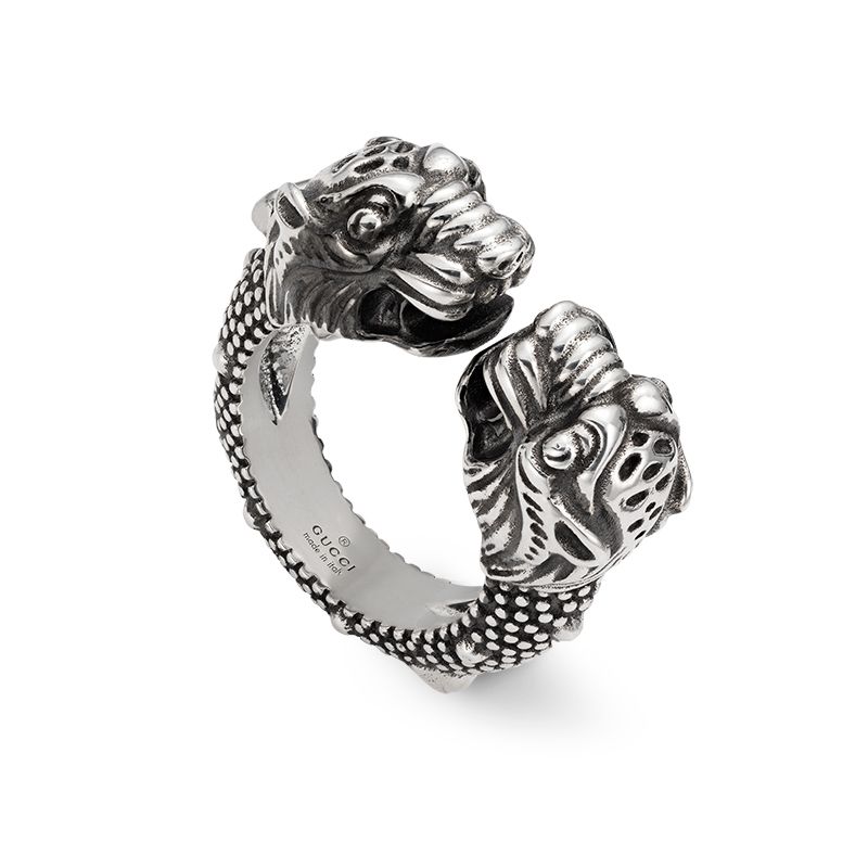 Gucci Silver Vintage Tiger Fashion Ring YBC498531001 | La Maison Monaco