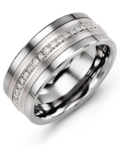Madani Eternity Diamond Wedding Ring MJF910TW-15R Men's Wedding band