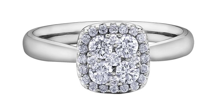 Maple Leaf Diamonds Estoria R30348WG/50 Ladies Engagement Ring