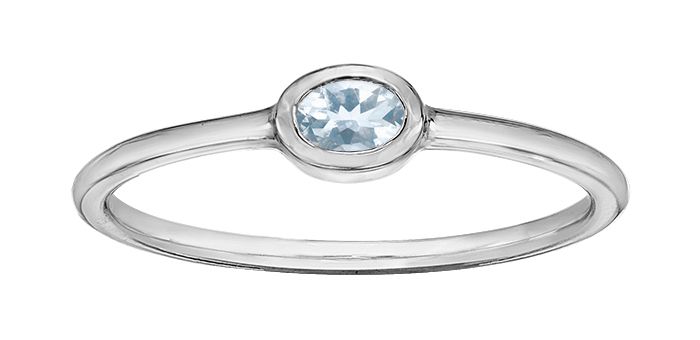 Maple Leaf Diamonds Genuine Birthstone Fashion Ring RCH648WG-10 | La Maison Monaco