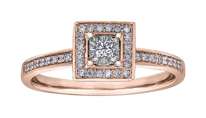 Maple Leaf Diamonds I Am Canadian R30388RG/20-10 Ladies Engagement Ring