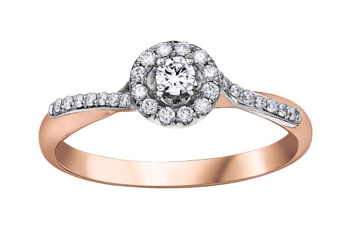 Maple Leaf Diamonds I Am Canadian R30392RW/25-10 Ladies Engagement Ring