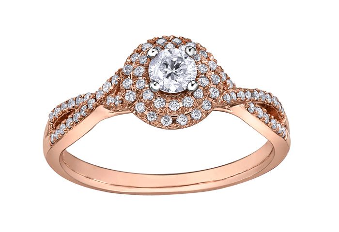 Maple Leaf Diamonds I Am Canadian R30417RG/43-10 Ladies Engagement Ring