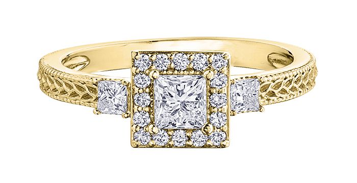 Maple Leaf Diamonds I Am Canadian R30882/65-10 Ladies Engagement Ring
