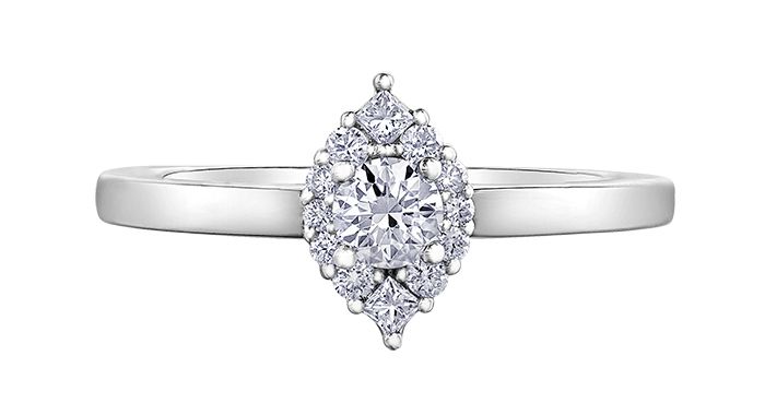 Maple Leaf Diamonds I Am Canadian R30893WG/30-10 Ladies Engagement Ring