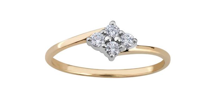 Maple Leaf Diamonds Fashion Ring R52C53YW/16 | La Maison Monaco