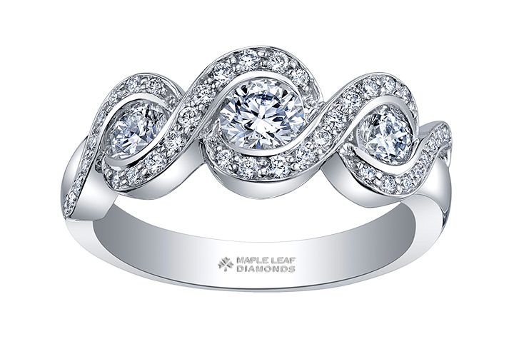 Maple Leaf Diamonds Timeless Beauty R50K19WG/100-18 Ladies Fashion Ring