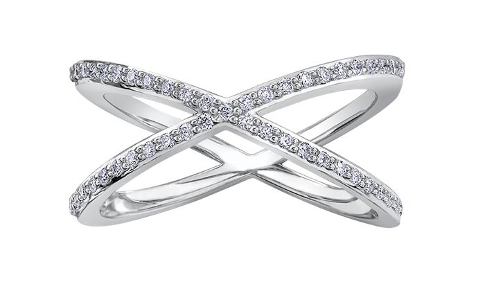Maple Leaf Diamonds Neo Mode R53C56WG-10 Ladies Fashion Ring