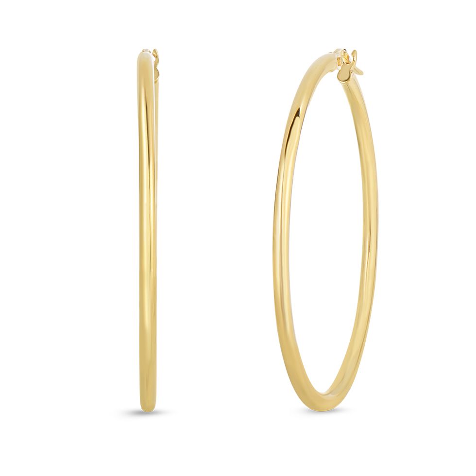 Roberto Coin Perfect Gold Hoops Earrings 556023AYER00 | La Maison Monaco