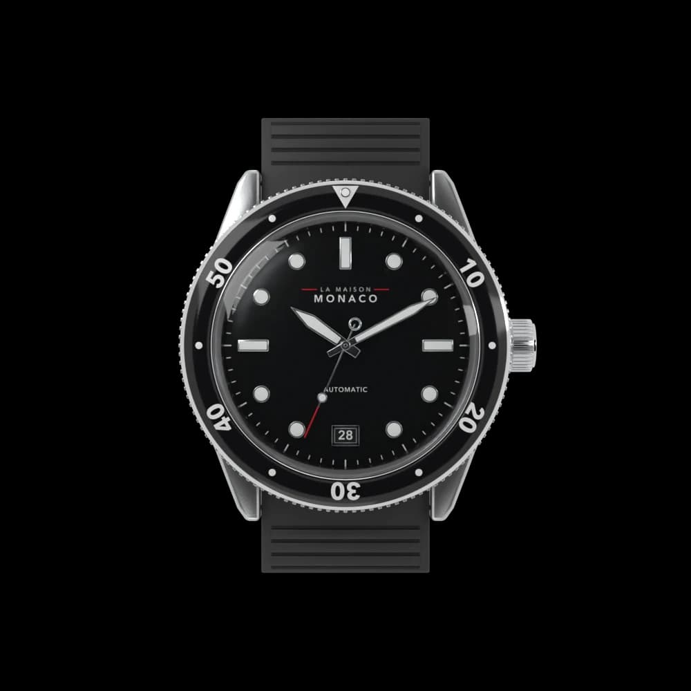 La Maison Monaco diver watch, modelled in steel with a ceramic bezel and sapphire crystal