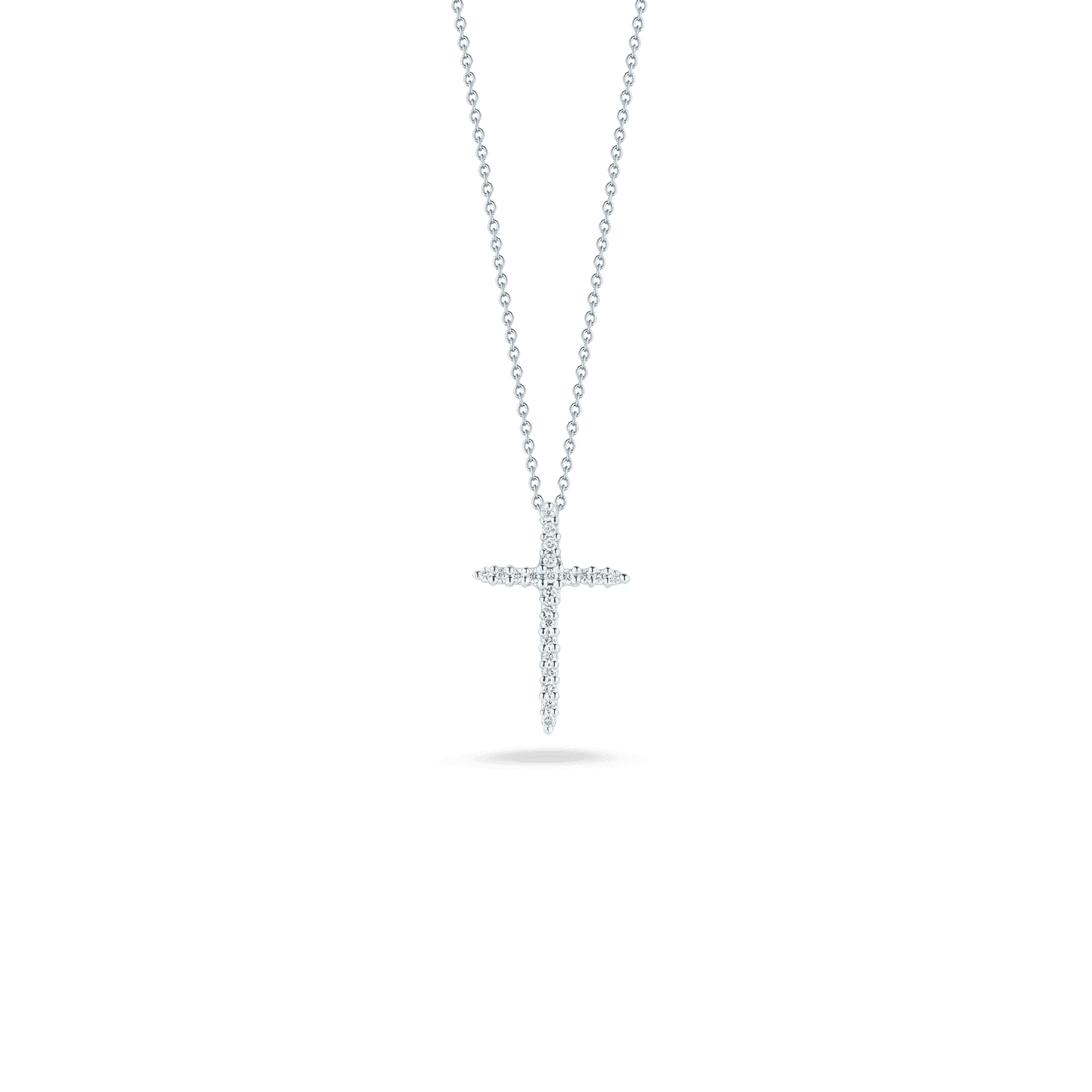 Roberto Coin Tiny Treasures Diamond Sliver Cross Necklace