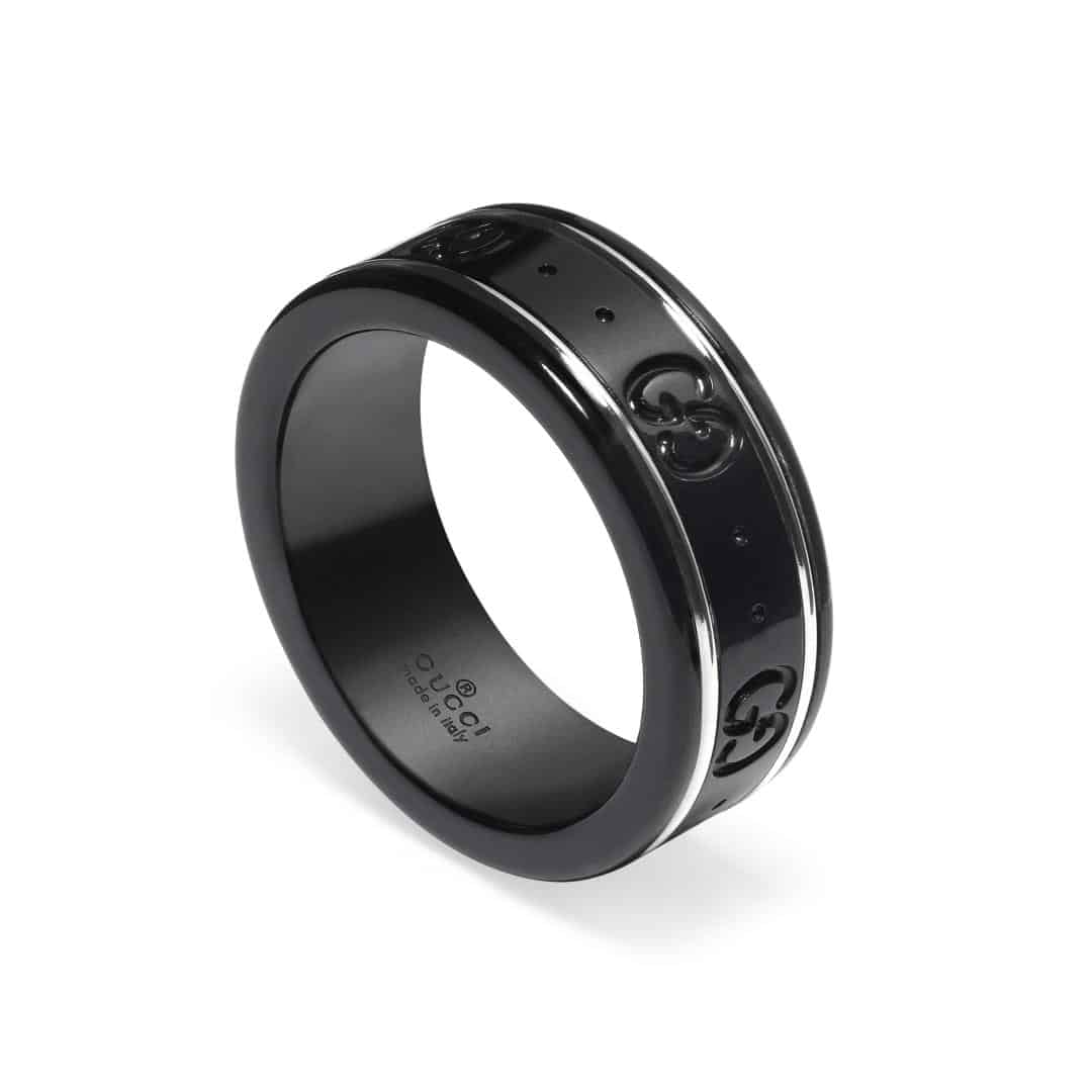 Gucci Icon Thin Band in 18kt White Gold with Corundum