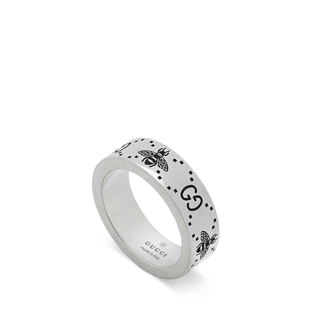 Gucci Gucci Signature Medium Bee Ring in Sterling Silver