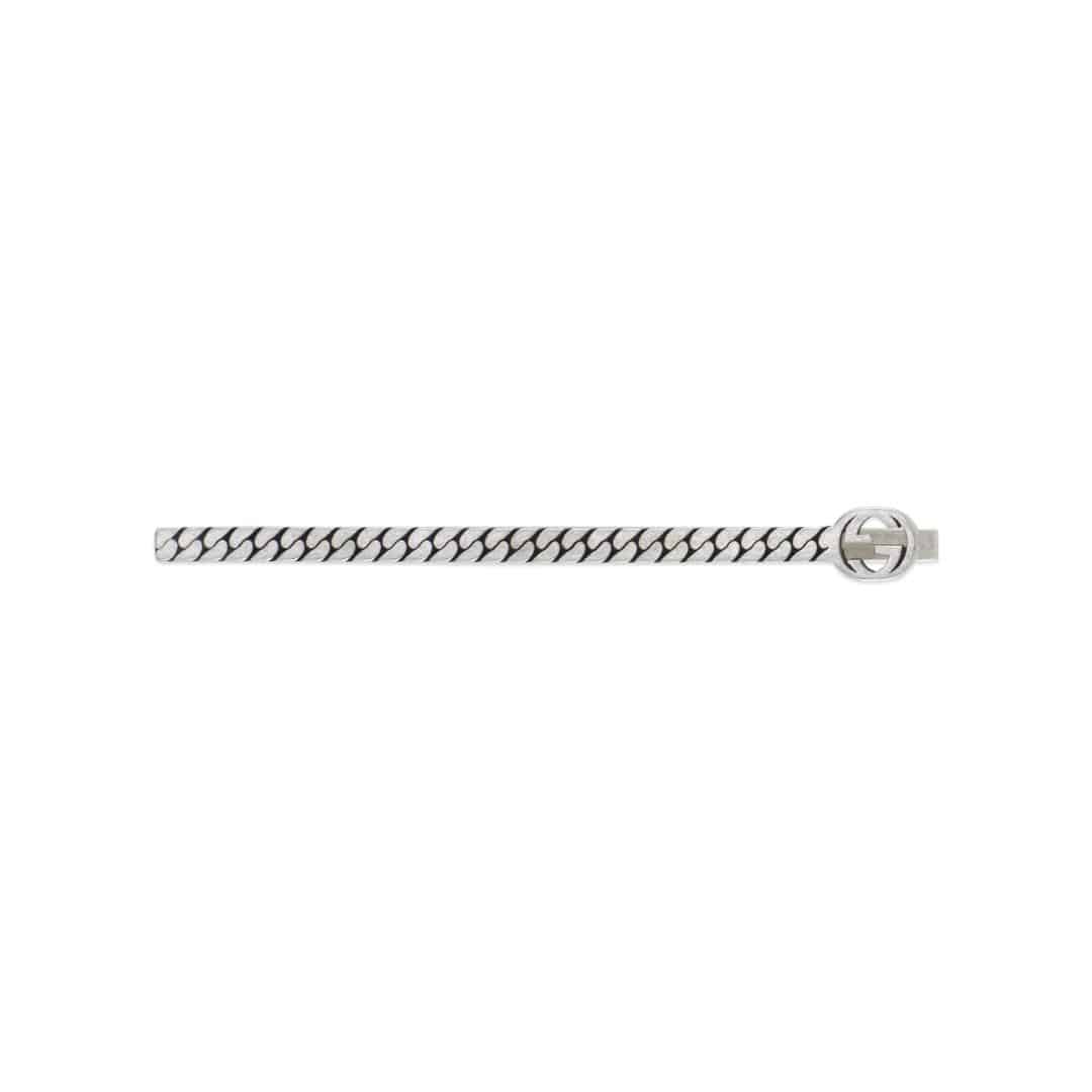 Gucci Interlocking G Tie Bar in Sterling Silver