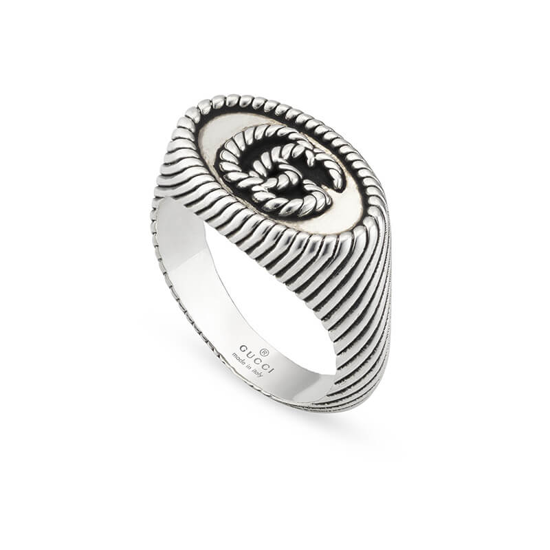 Gucci Silver GG Marmont YBC631746001 Fashion Ring