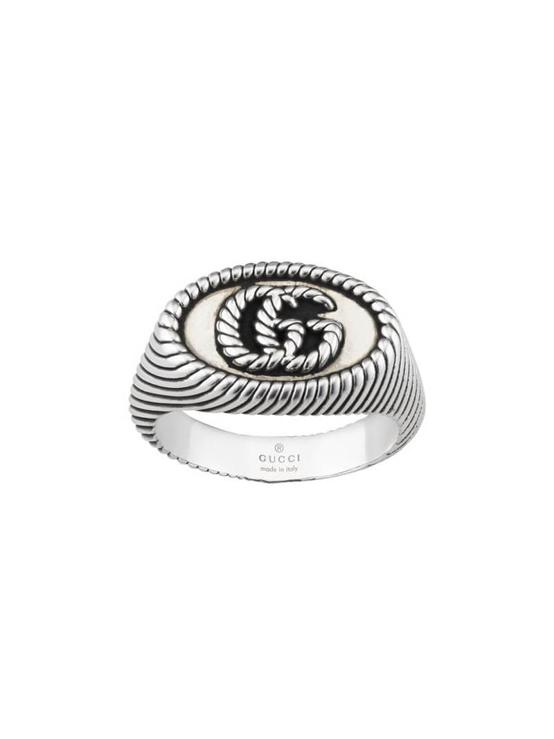 Gucci Silver GG Marmont YBC631746001 Fashion Ring
