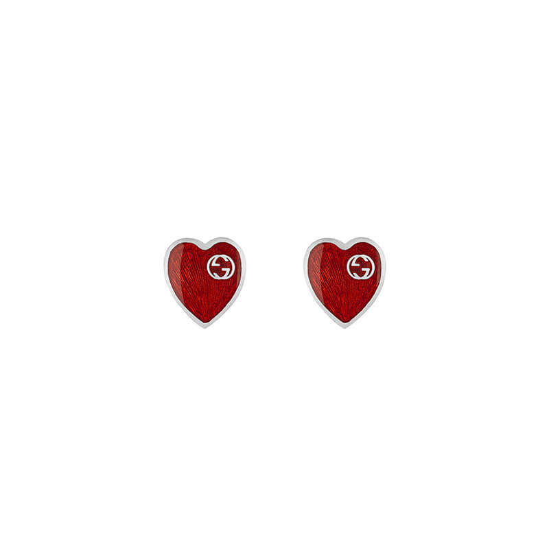 Gucci Silver GUCCI HEART YBD645547001 Earrings