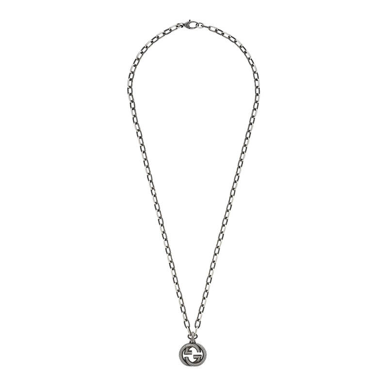 Gucci Silver Interlocking G YBB604156001 Necklace