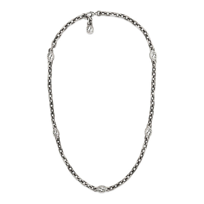 Gucci Silver Interlocking G YBB616941001 Necklace