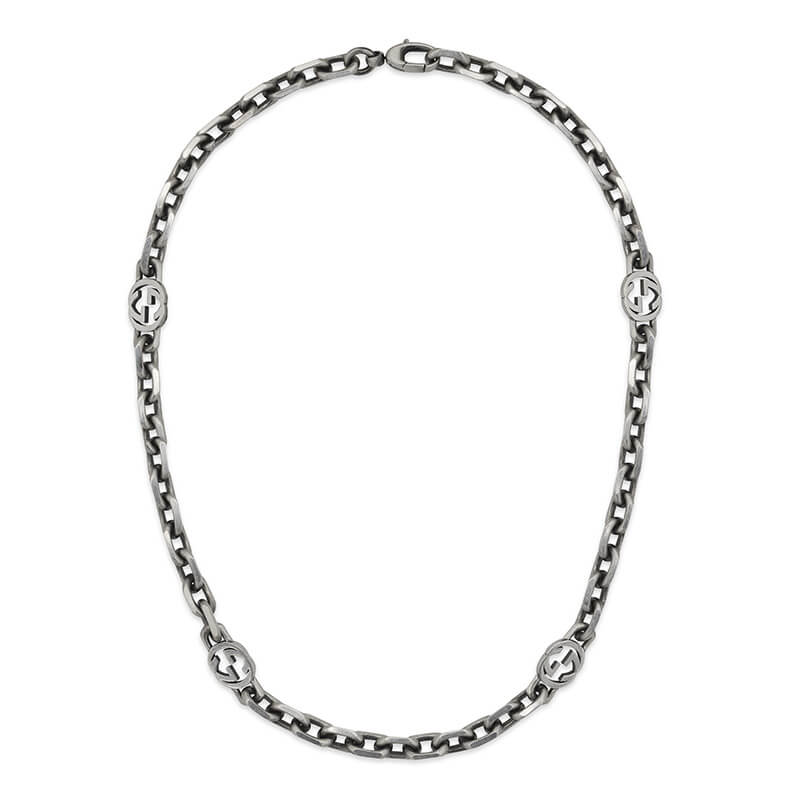 Gucci Silver Interlocking G YBB620796001 Necklace