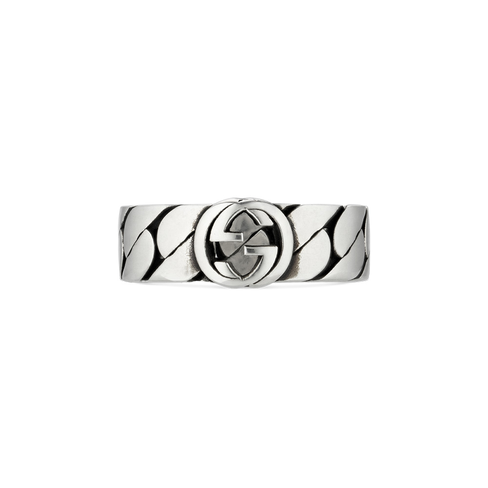 Gucci Silver Interlocking G YBC661513001 Fashion Ring