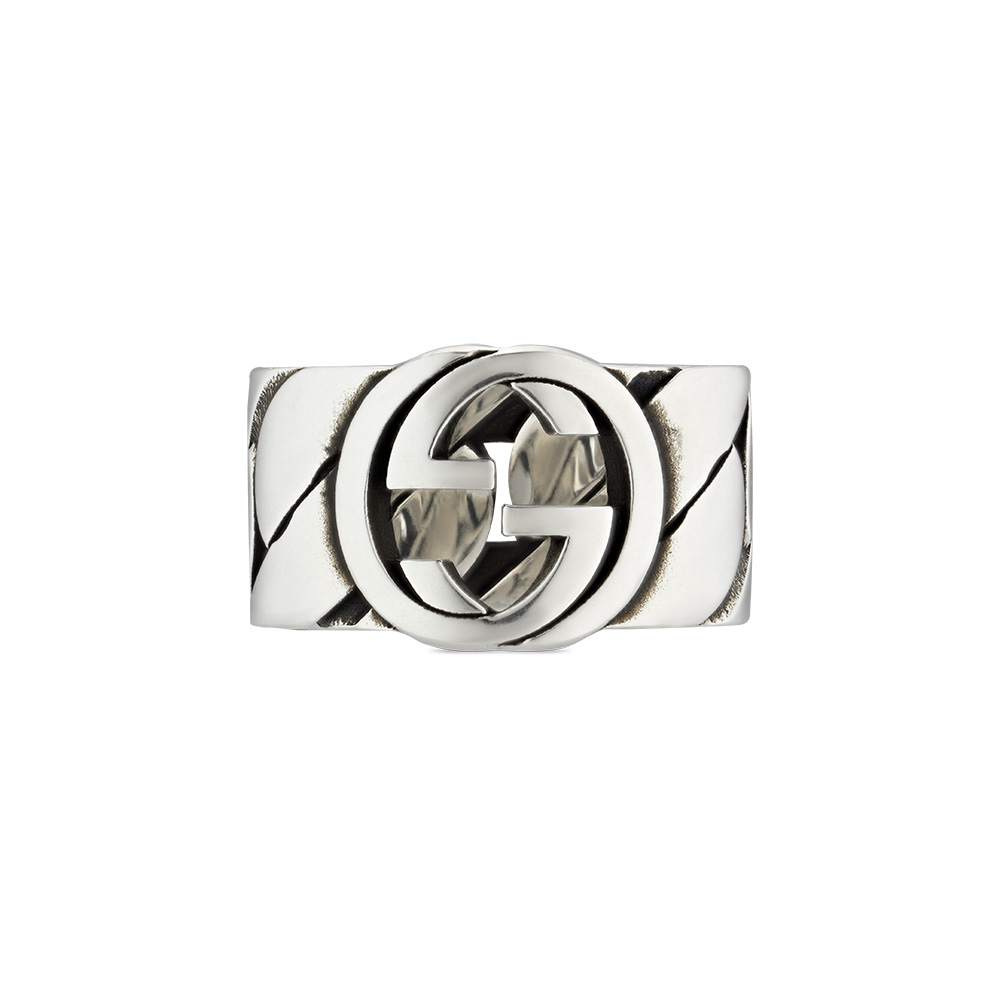 Gucci Silver Interlocking G YBC661518001 Fashion Ring